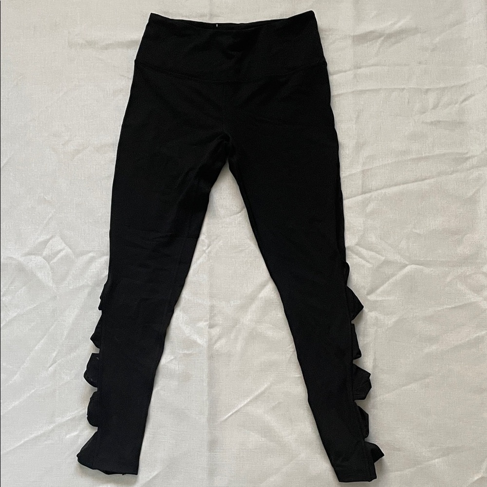 Black Ruffle Leggings